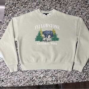 Yellowstone National Park Sweatshirt S Green
